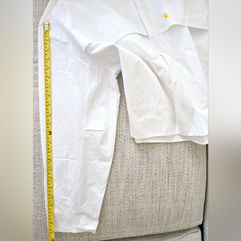 NWT NIKE × EVERY STITCH CONSIDERED Unisex White Cropped Shirt Jacket Size: XL - Picture 16 of 16